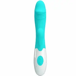 Pretty Love Snappy Dual-Action Vibrating Device Aqua Green Silicone