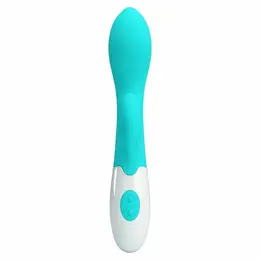 Pretty Love Brighty Dual-Action Aqua Green Silicone Vibrator 21cm