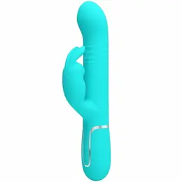 Pretty Love Coale Aqua Green Dual-Motor Intimate System with Beads