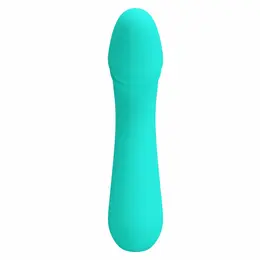 Pretty Love Cetus Fleksibilni silikonski vibrator Aqua Green USB 12 režima