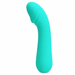 Pretty Love Cetus Fleksibilni silikonski vibrator Aqua Green USB 12 režima