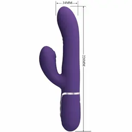 Pretty Love Višenamenski G-Spot vibrator Purple USB Punjiv 29cm