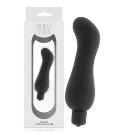 Dolce Vita G-Spot Intimni Uređaj Crni Silikon 7-Režima Kompaktni 122mm