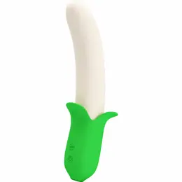 Pretty Love Banana Knight intimni silikonski uređaj 7 režima svetlozelena
