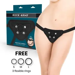 RockArmy Podesivi Pojas Set sa Fleksibilnim Silikonskim Prstenovima, PU Koža