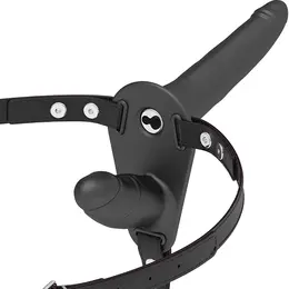 Fetish Submissive Podesivi Pojas Dvostruki Motor Crni Silikonski Sistem 15/8cm