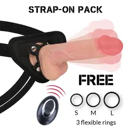 RockArmy Apache Premium Tečni Silikon Vibe Set Sa Pojasom, 20.5 cm, Daljinski