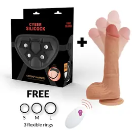 CYBER SILICOCK Mr Rick Daljinski Upravljani Intimni Mašina Set, 20.9cm, Crna