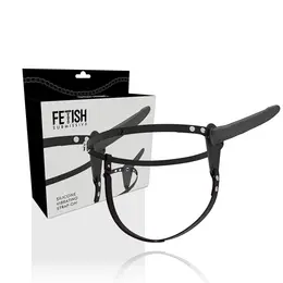 Fetish Submissive Silikonski Strap-On Sistem Crna 15 cm, 10 Režima Vibracije