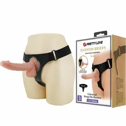 Pretty Love Kevin Universal Harness Set with 19 cm Anatomical Insert, Beige