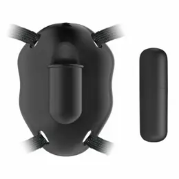 Pretty Love Carter Adjustable Vibrating Intimate Harness, 12 Modes, USB, Black
