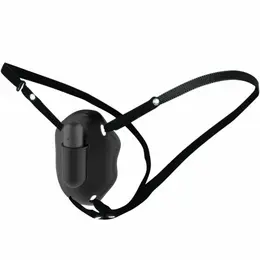 Pretty Love Carter Adjustable Vibrating Intimate Harness, 12 Modes, USB, Black
