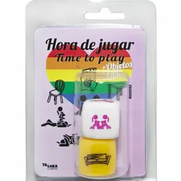 Taloka Couple’s Game Dice Set - Position & Location, 30mm Colored Cubes