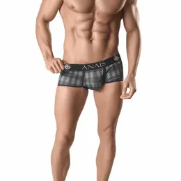 Anais Men Aegis Brief M - Checkered Sports Cut, Premium Quality, Grey
