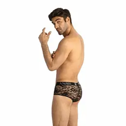 ANAIS MEN Romance Brief L - Black Lace Floral Sporty Underwear