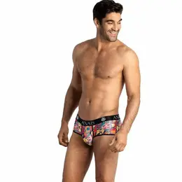 Anais Men Comics Brief M - Sporty Cut, Soft Modal, Comic Print
