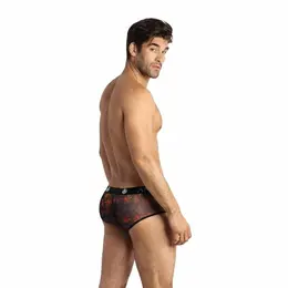 ANAIS MEN CHILL Boxer Briefs M - Black Mesh, Colorful Print, Sporty Fit