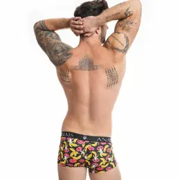 ANAIS MEN Banana Boxer M - Sporty Lycra Boxers with Banana Print