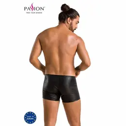 Passion 049 Šorts Mat Crna S/M - Moderne Veštačke Kožne Šortsice EU Proizvodnja