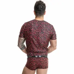 Anais Men Tribal Soft Microfiber T-Shirt Crveni zivotinjski print velicina M