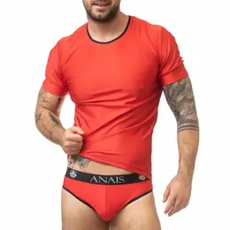Anais Men Soul T-Shirt L Crvena mikrofibra crni detalji udoban kroj