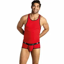 ANAIS Men SOUL Top XL Crvena mikrofibra bez rukava atletski kroj