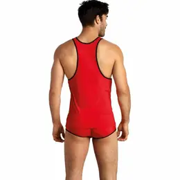ANAIS MEN SOUL Top L - Crvena mikrofibra bez rukava atletska majica