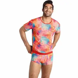 ANAIS MEN Falcon T-Shirt M Banana Print Soft Lycra Classic Fit