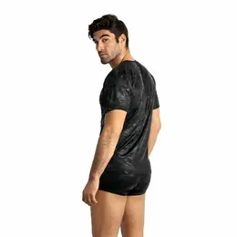 Anais Men Electro mikrofiber majica S vojni print lagani kroj