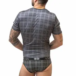 ANAIS MEN Balance Majica L Crno-Siva Karirana Mikrofiber