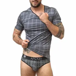 ANAIS MEN Balance Majica S Crno-Siva Karirana Mikrofiber Udoban Kroj