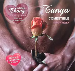 Hot Flowers Muški Jestivi Tanga sa 2 Vafel Jastučića Ukus Jagode