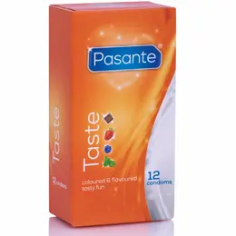 Pasante Flavors 12-Paket Šareni Aromatizovani Kondomi Asortiman 53mm CE