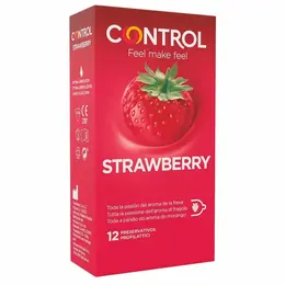 Control Adapta Strawberry 12 kom - Anatomski, Aromatizovani, 54 mm Kondomi