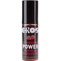 EROS Power Strawberry Zagrevajuće masažno ulje 100ml – Ljubiva formula sa grejanjem