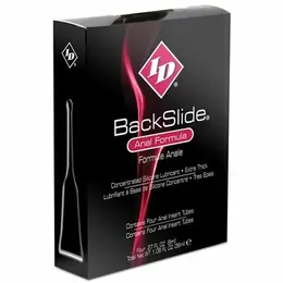 ID Backslide Silicone Lubricant Anal Insert 4 Tubes 8ml Travel Set