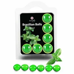 Secret Play Set of 6 Brazilian Aroma Balls Mint - Melting Lubricating Spheres