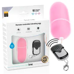 ONLINE daljinski upravljano vibrirajuće jaje L Roze, 10 modova, Vodootporan ABS