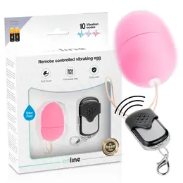 ONLINE daljinski upravljivo vibrirajuće jaje S Pink – 10 režima, vodootporno ABS