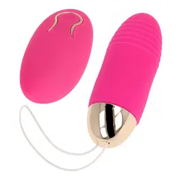 OHMAMA Vibrating Egg Pink 10 Modes Remote Control Compact Silicone