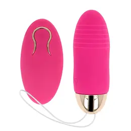 OHMAMA Vibrating Egg Pink 10 Modes Remote Control Compact Silicone