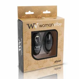 Womanvibe Alsan Crno daljinski upravljivo silikonsko intimno jaje 12 režima