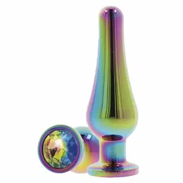 ToyJoy Twilight Bum Bijou Srednji aluminijumski čep sa duginim draguljem 11cm