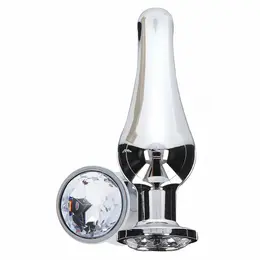 ToyJoy Diamond Bum Bijou Srednji aluminijumski čep sa srebrnim akcentom 11cm
