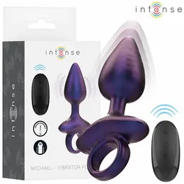 INTENSE Michael Rechargeable Vibrating Plug with Remote Control, Black
