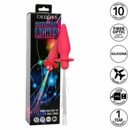 CalExotics Southern Lights Svetleći Silikonski Čep 10 Režima Roze