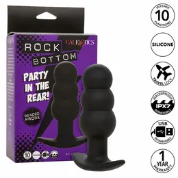 CalExotics Rock Bottom Zrnasti Silikonski Proba 10 Režima Crni Punjiv