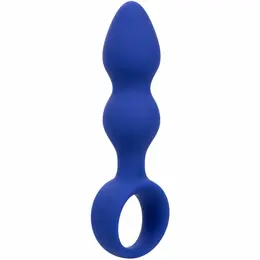 CalExotics Admiral Advanced Blue Silicone Beaded Intimate Plug 12cm
