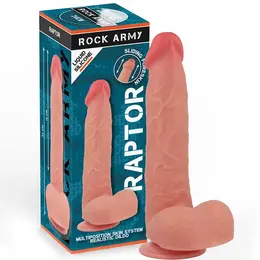 Rockarmy Tečni Silikon Raptor 24cm Natural - Fleksibilni Model sa Usisnom Bazom