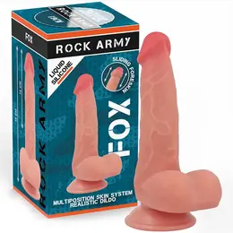 Rockarmy Tečni Silikon Fox 19cm Intimni Model sa Usisnom Bazom